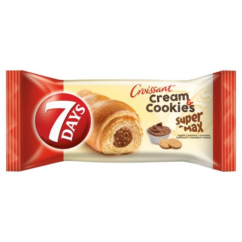 Croissant Super Max z kremem z orzechów laskowych 7 Days 110 g