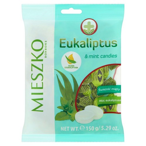 Eukaliptus karmelki twarde z olejkiem eukaliptusowym i miętowym Mieszko 150 g