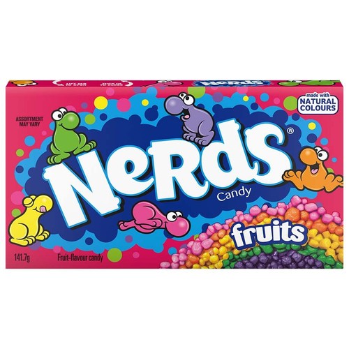 Małe chrupiące cukierki w kształcie kryształków Rainbow Nerds 141.7 g