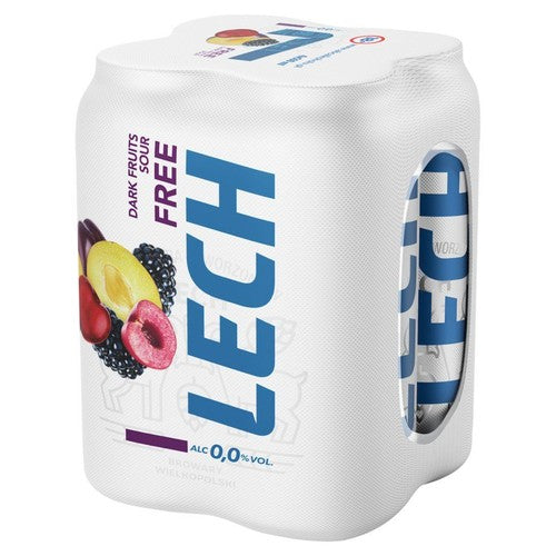 Free Piwo bezalkoholowe ciemne owoce alk.0.0% obj. Lech 4 x 500 ml