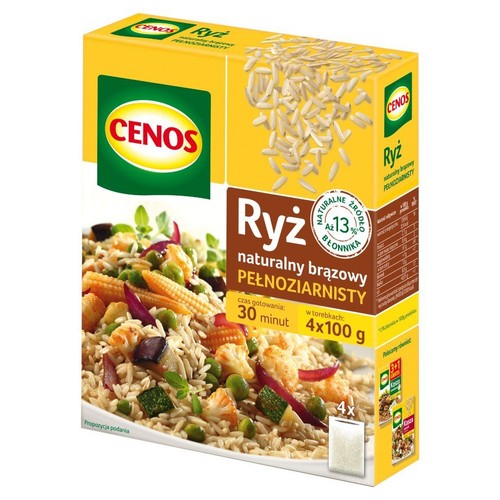Ryż naturalny brązowy pełnoziarnisty Cenos 400 g