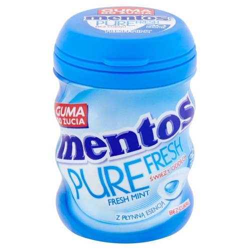 Guma do żucia o smaku miętowym bez cukru  Mentos 60 g