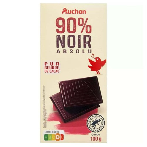 Czekolada gorzka 90%  Auchan 100 g